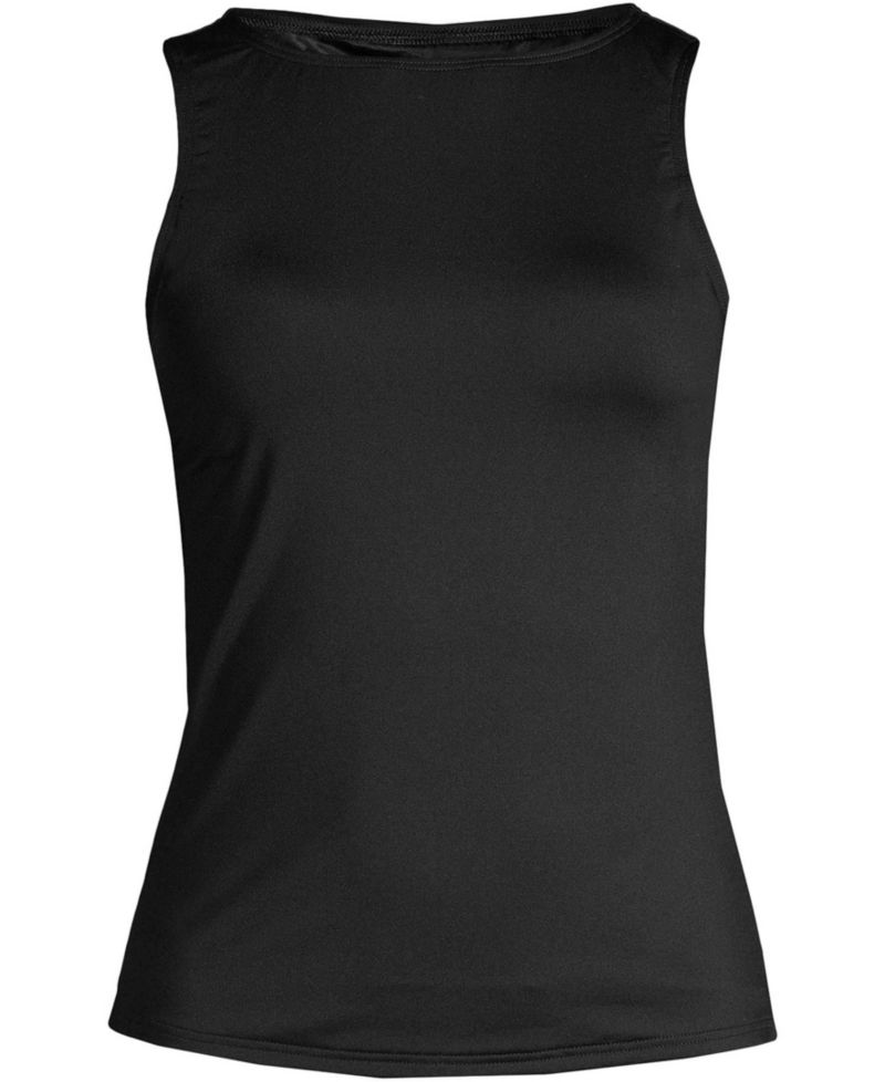 Women's Long High Neck UPF 50 Sun Protection Modest Tankini Swimsuit Top