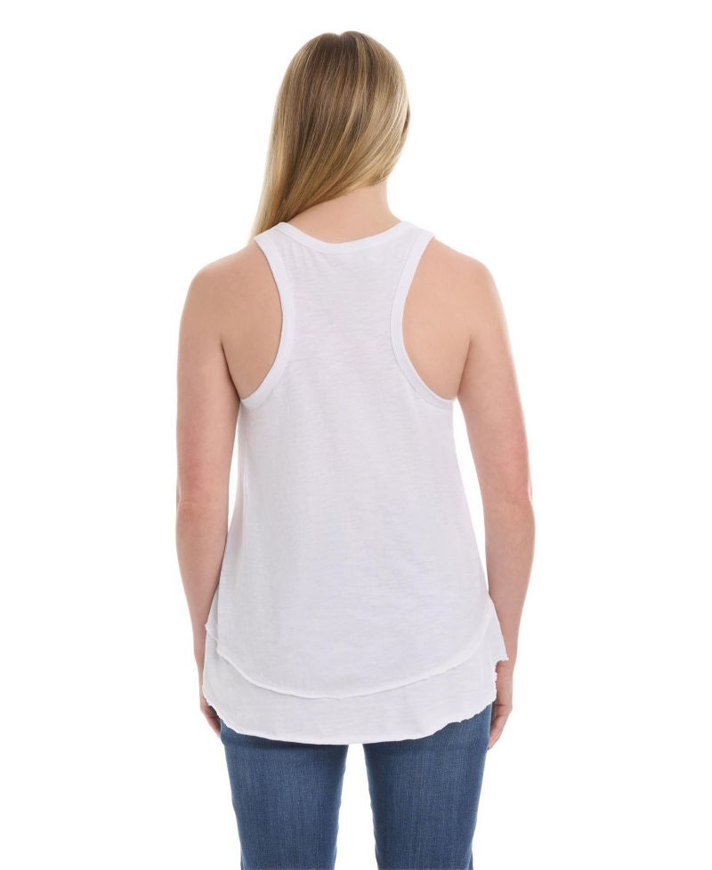 Women's Shrunken Curved-Shirttail Tank