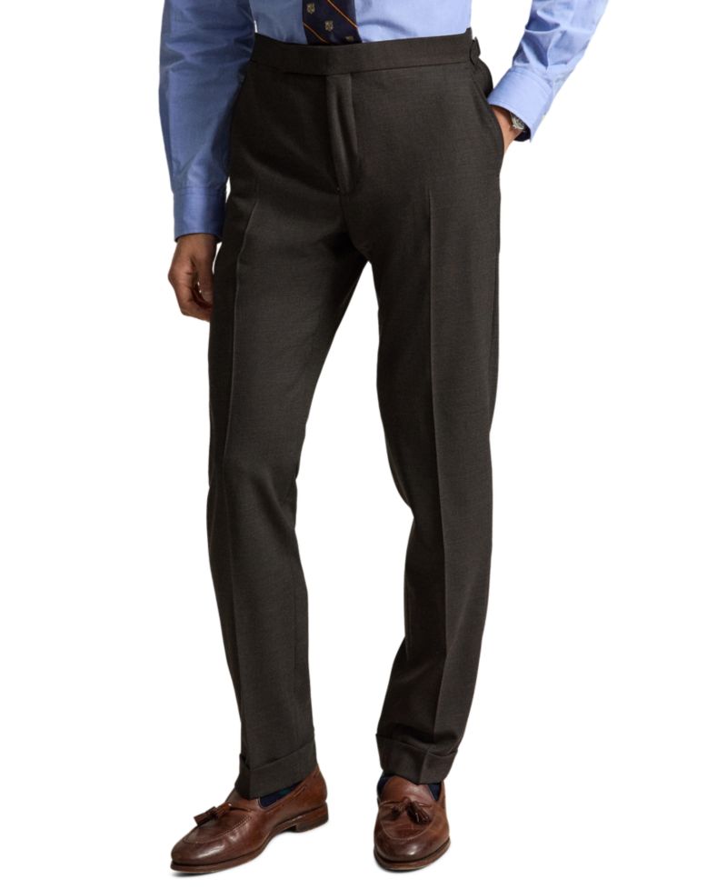 Men's Wool-Blend Birdseye Stretch Suit Pants