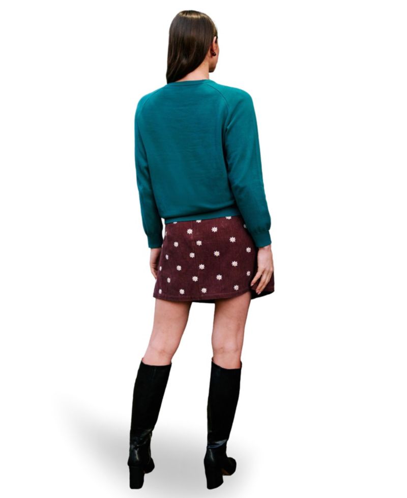 Women's Dalmatian Intarsia Relaxed Crewneck Jumper