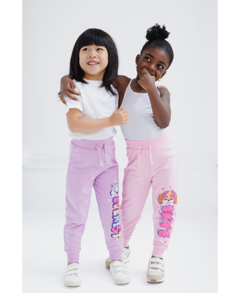 Girls Fleece 3 Pack Pants to (2T - 7-8