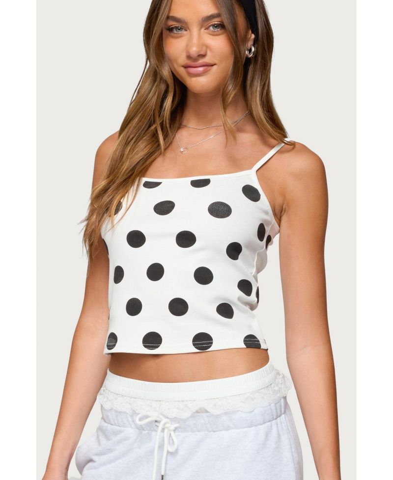 Womens Lynne Polka Dot Tank Top