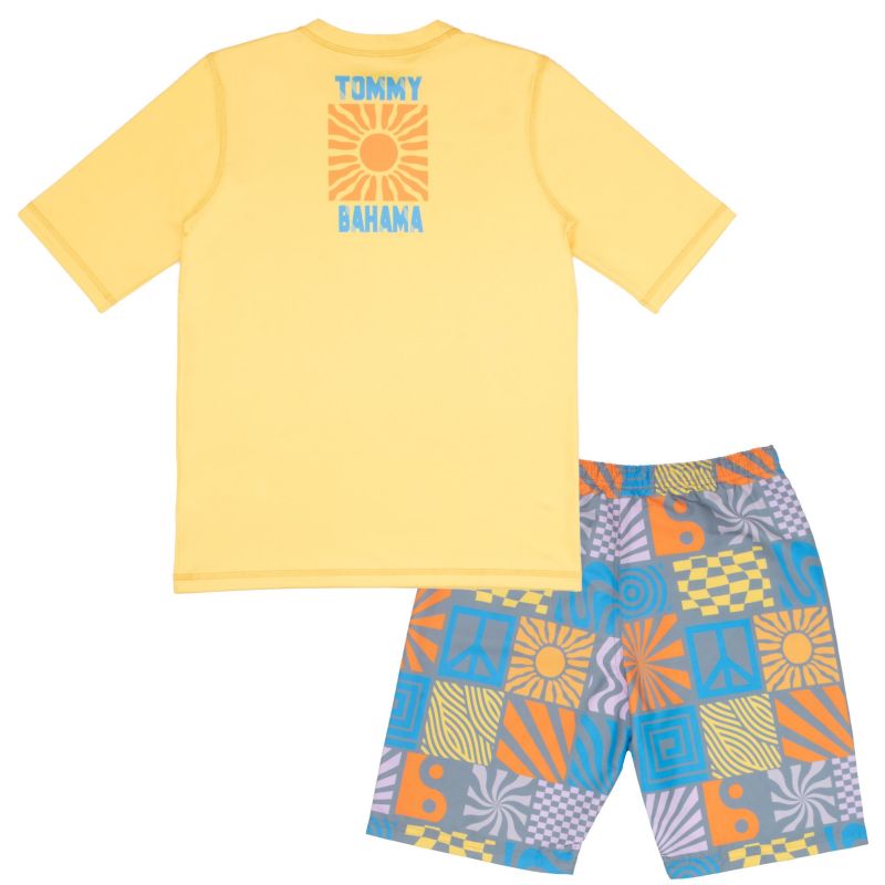 Big Boys Rash Guard and Swim Trunks 2-Piece Swimsuit Set