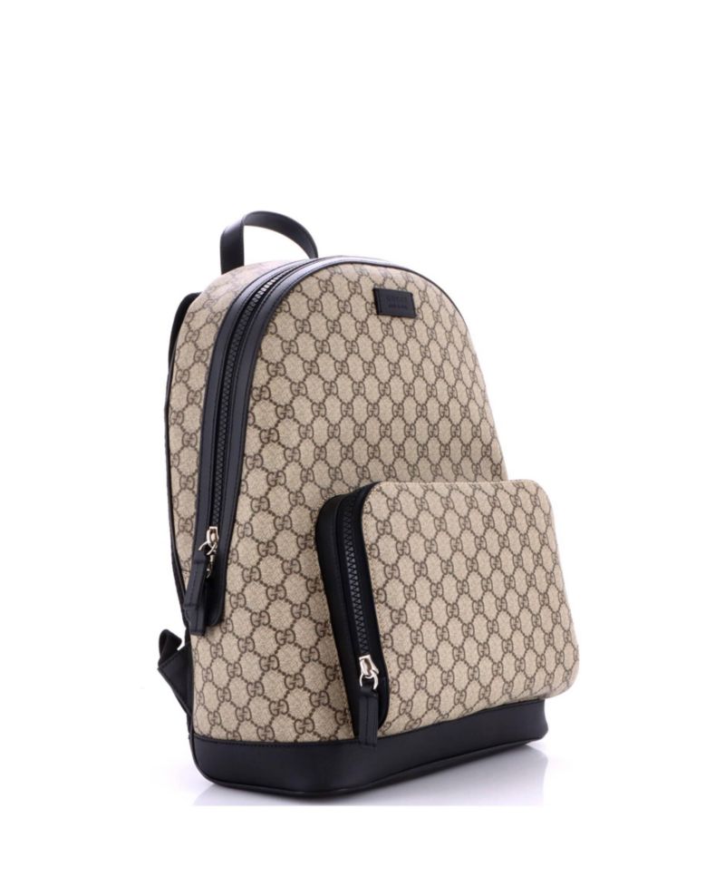 Medium Zip Pocket Backpack GG Coated Canvas
