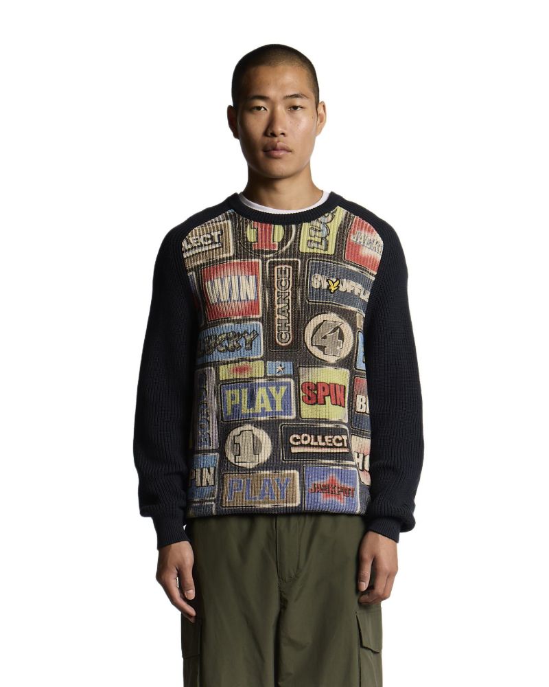 Men's Fruit Machine Graphic Crew Neck Jumper