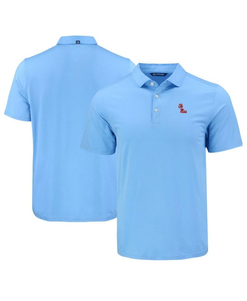 Men's Powder Blue Ole Miss Rebels Coastline Epic Comfort Eco Polo Shirt