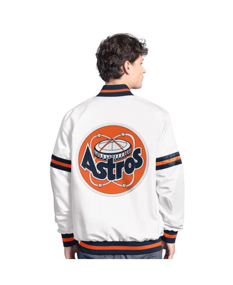 Men's White Houston Astros Cooperstown Scout Full-Snap Varsity Jacket