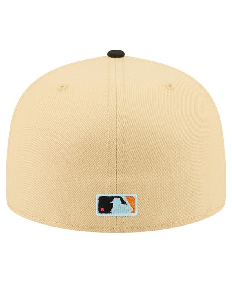 Men's Light Beige San Francisco Giants Two-Tone Embroidered Visor 59FIFTY Fitted Hat