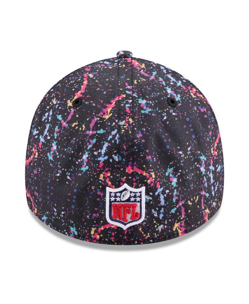 Men's Black Miami Dolphins 2025 NFL Crucial Catch 39THIRTY Flex Hat