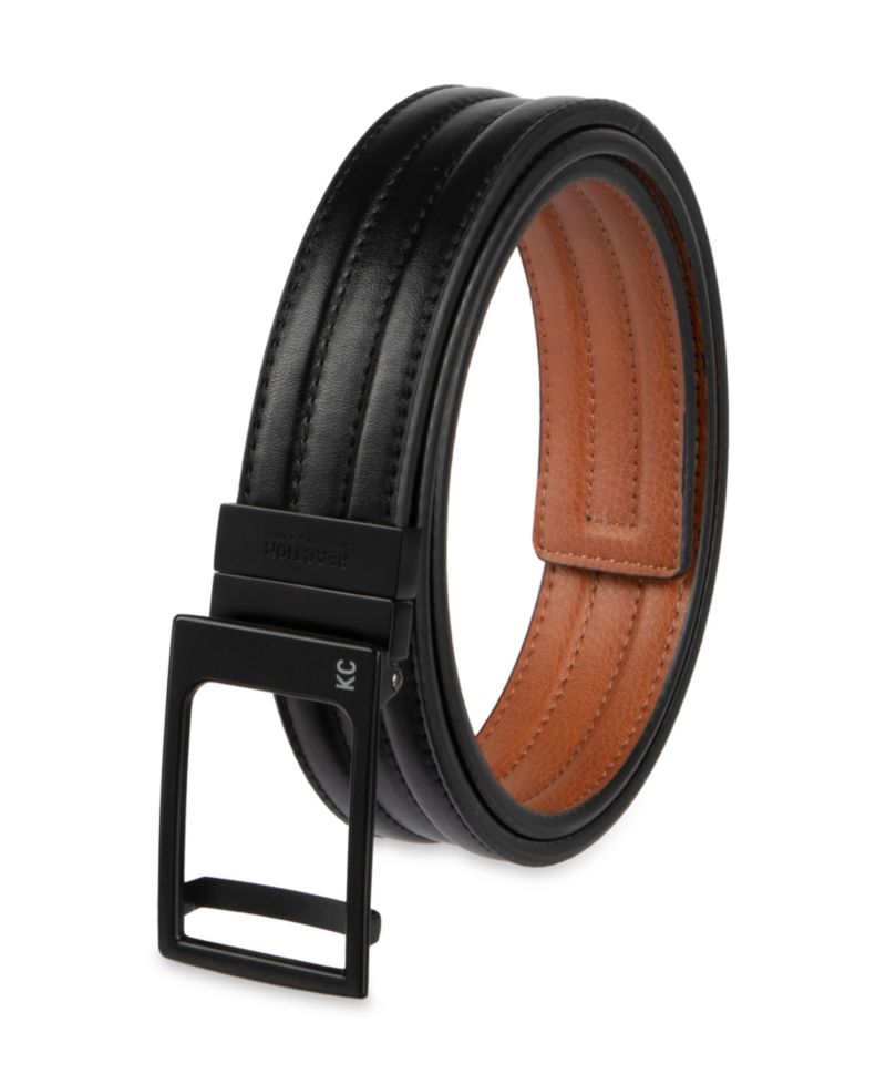 Men's Reversible Compression Plaque Locking Buckle Belt