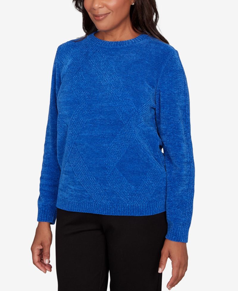 Women's Classic Cable Chenille Pullover Sweater
