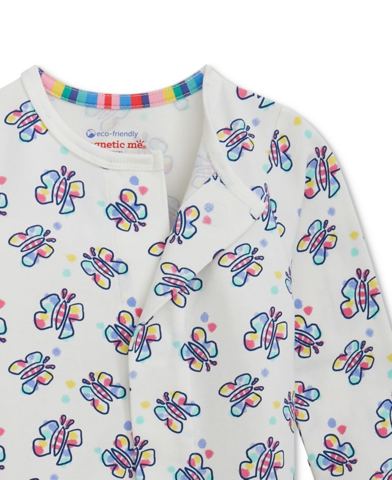 Baby Girls' Long-Sleeve Striped-Print Coverall, 2- Pack