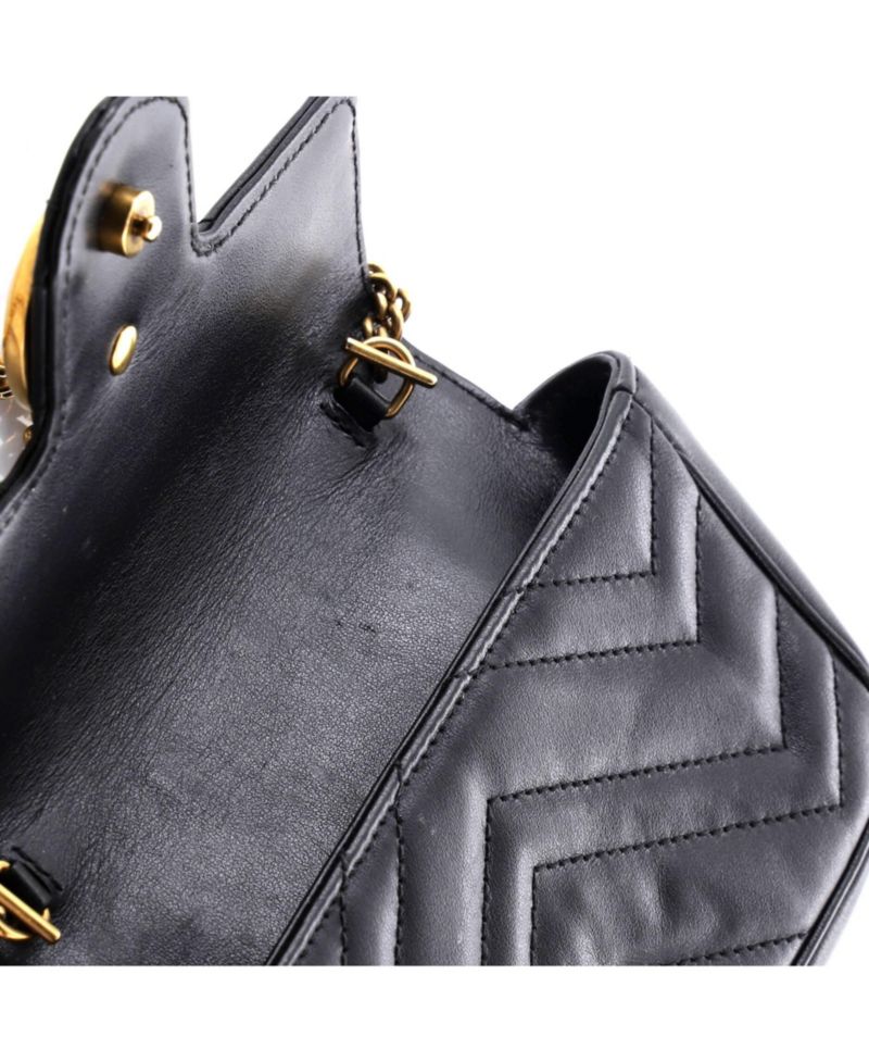Super Mini GG Marmont Flap Bag Matelasse Leather