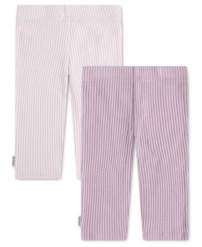 Baby Girls' Babywear Rib-Knit Pants, 2-Pack