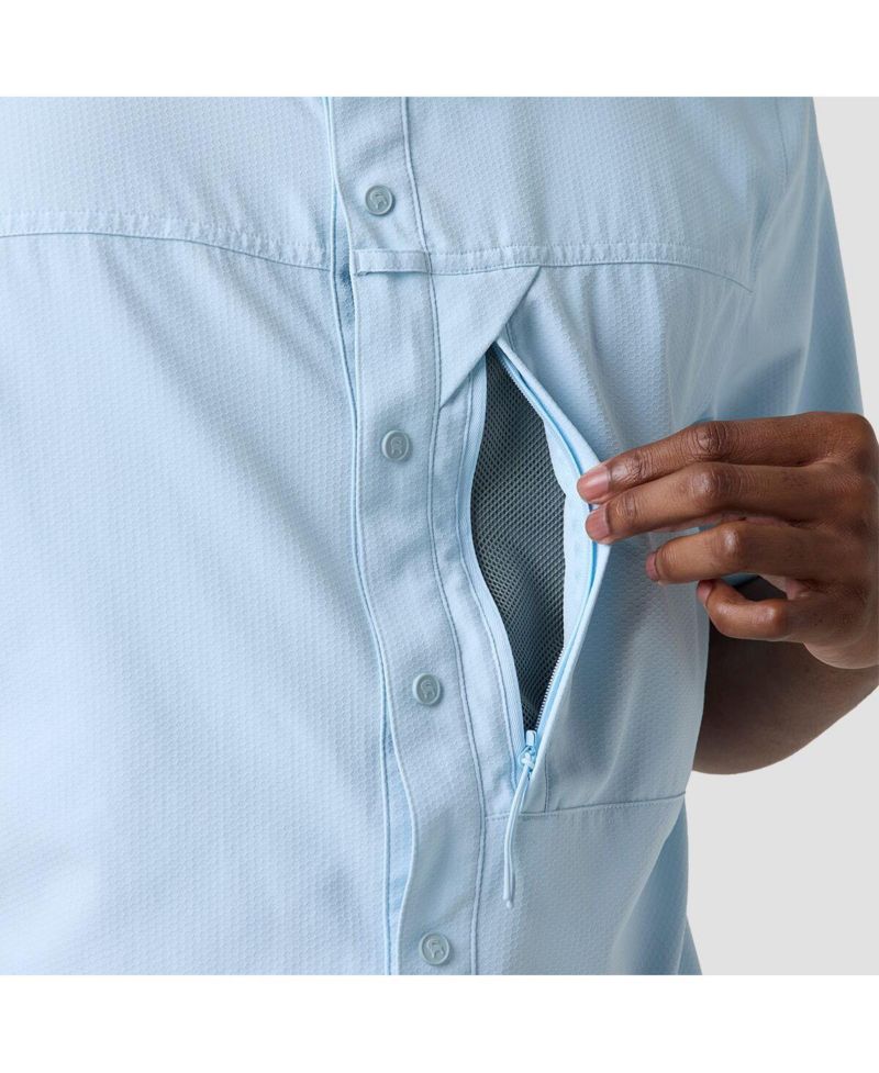Men's Tahoe Woven Short-Sleeve Snap-Up Shirt Performance Shirts