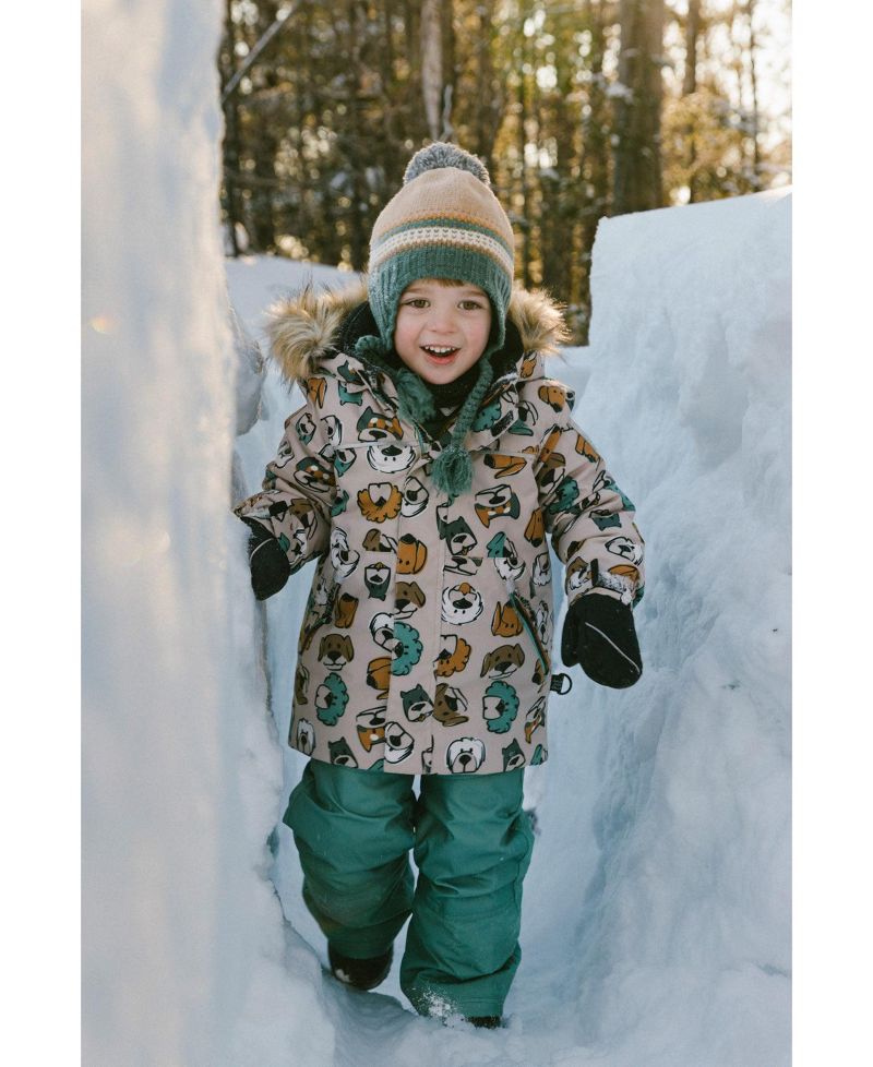 Big Boys 6-8 Two Piece Discover Snowsuit Printed with Dogs