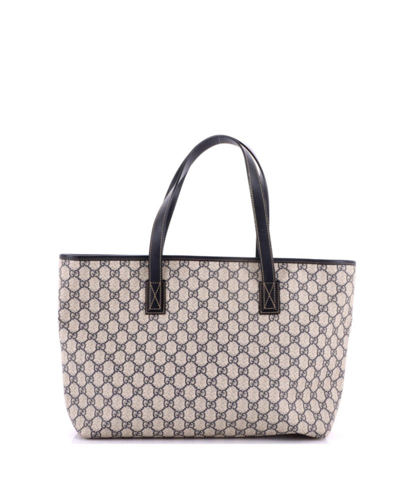 Medium Plus Tote GG Coated Canvas with Leather