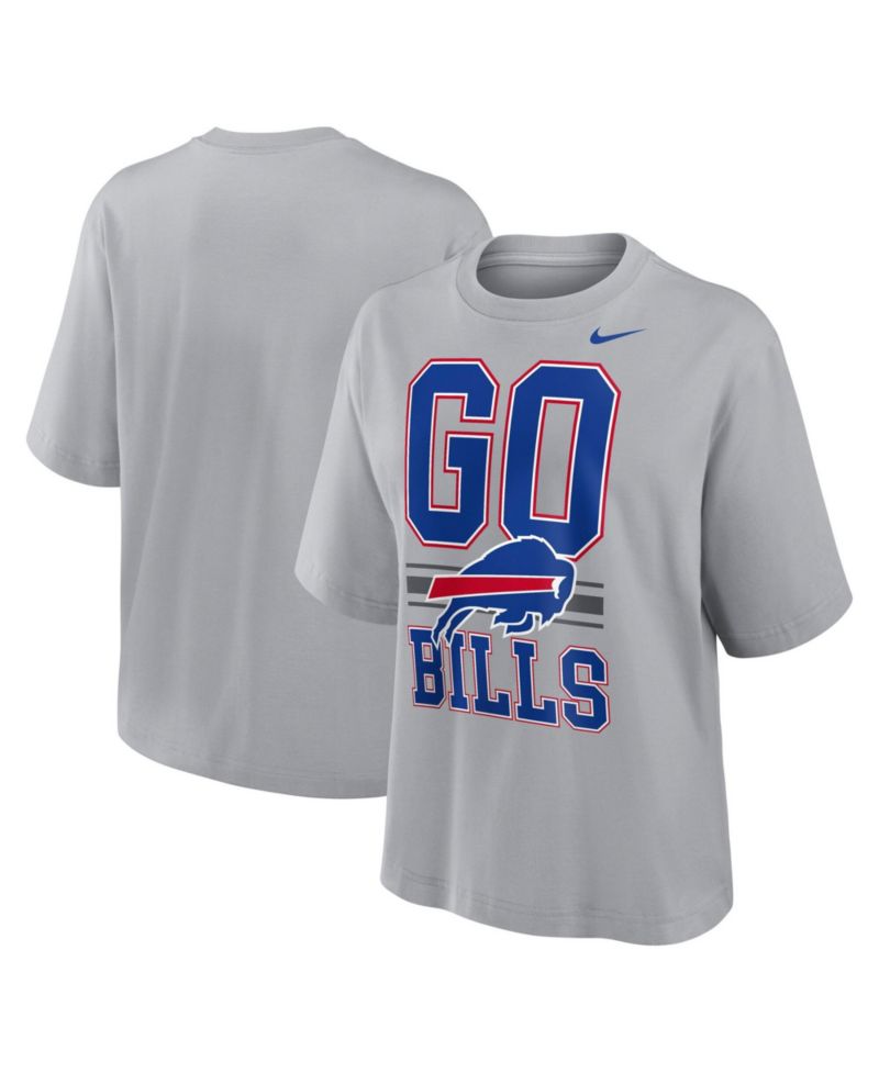 Women's Gray Buffalo Bills Alternate Boxy T-Shirt