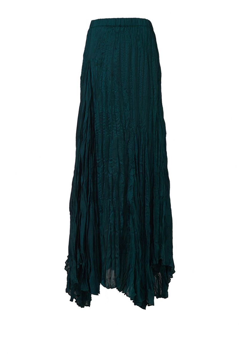 Women's Asymmetric Plisse Skirt