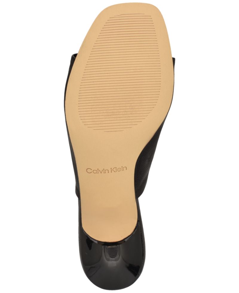 Women's Chaney Leather Slip-On Kitten Heel Dress Sandals