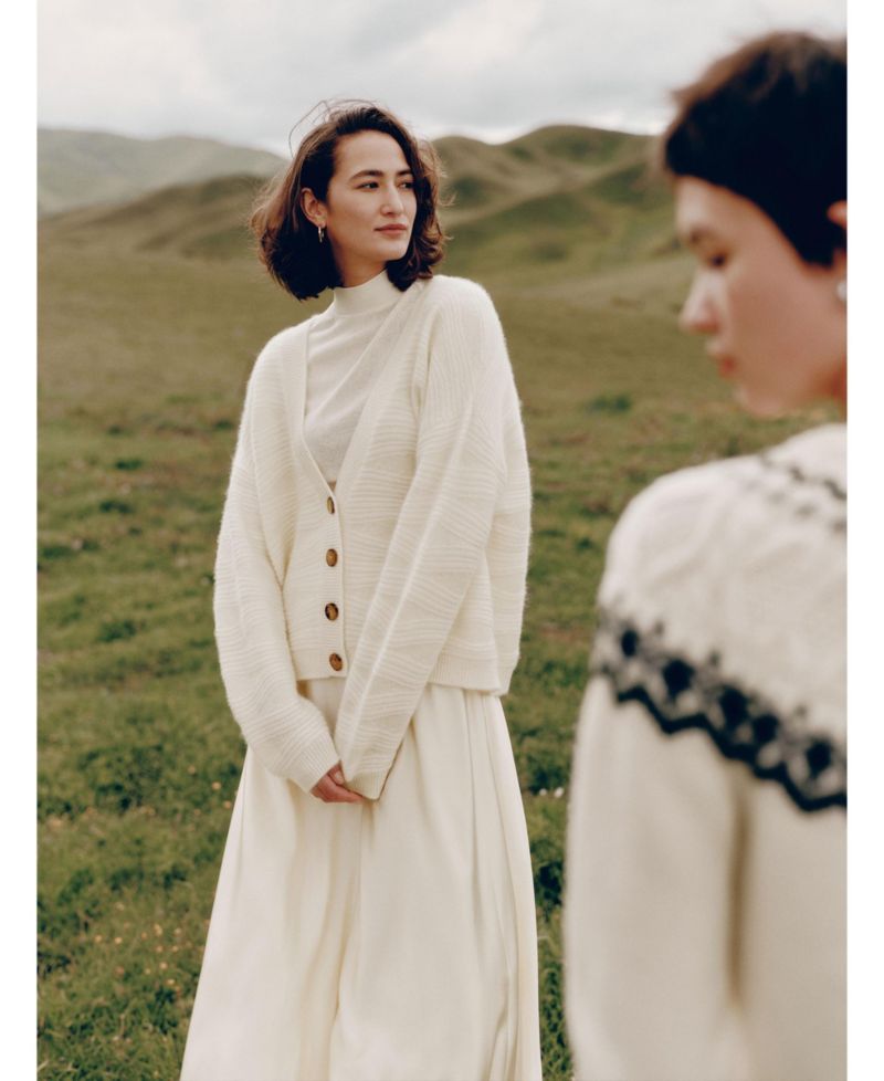 Women's Elegant V-Neck Cashmere Cardigan