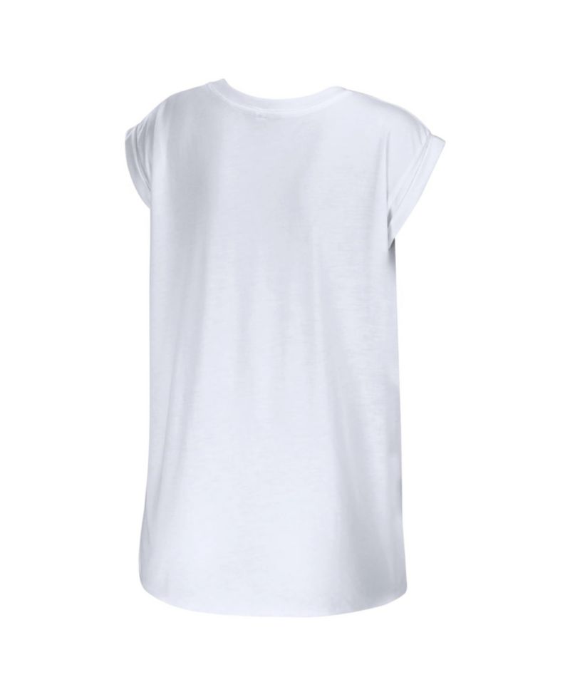 Women's White Toronto Maple Leaf Greetings From Muscle T-Shirt