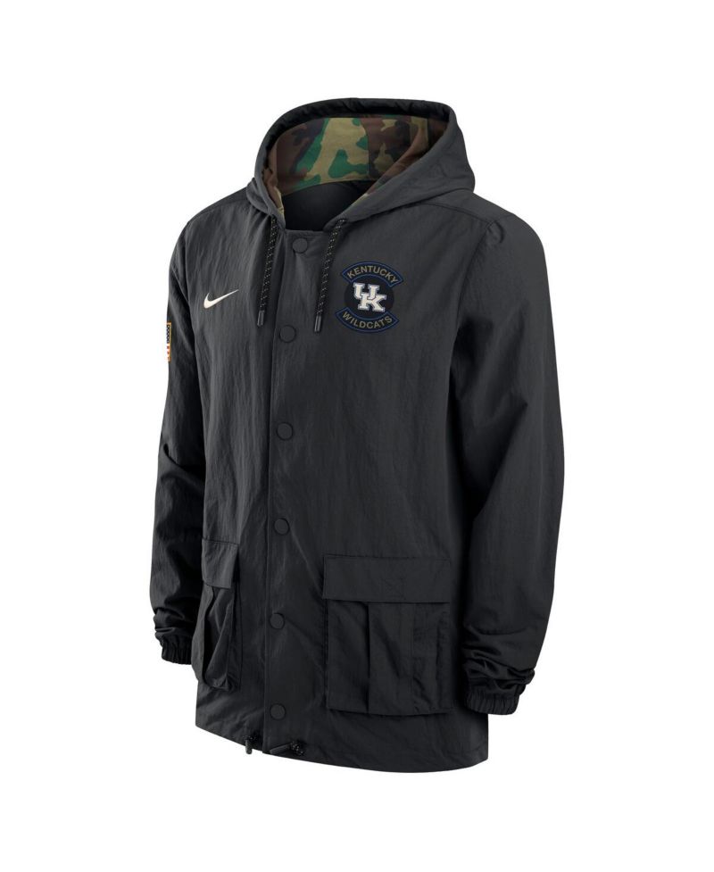 Men's Black Kentucky Wildcats 2025 NCAA Military Appreciation Full-Snap Jacket