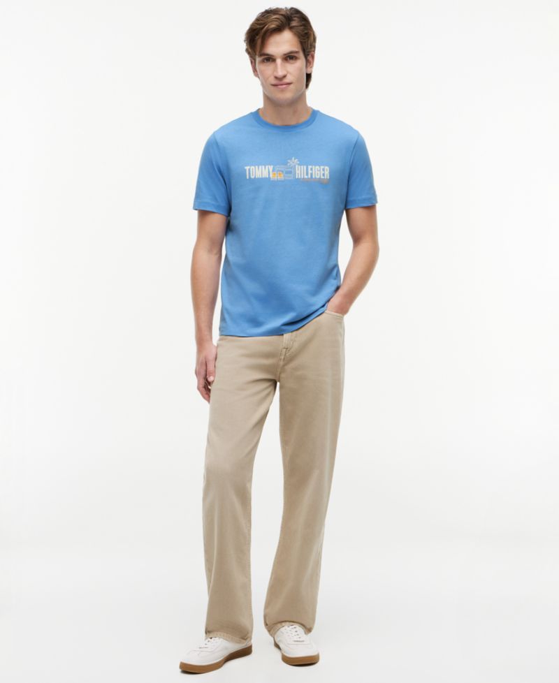 Men's Summer Chest Graphic Regular-Fit T-Shirt