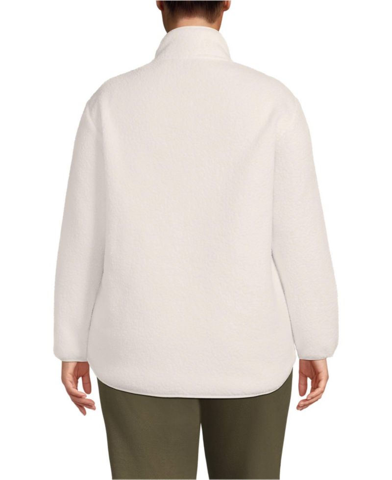 Plus Size Cozy High Pile Full Zip Fleece Jacket