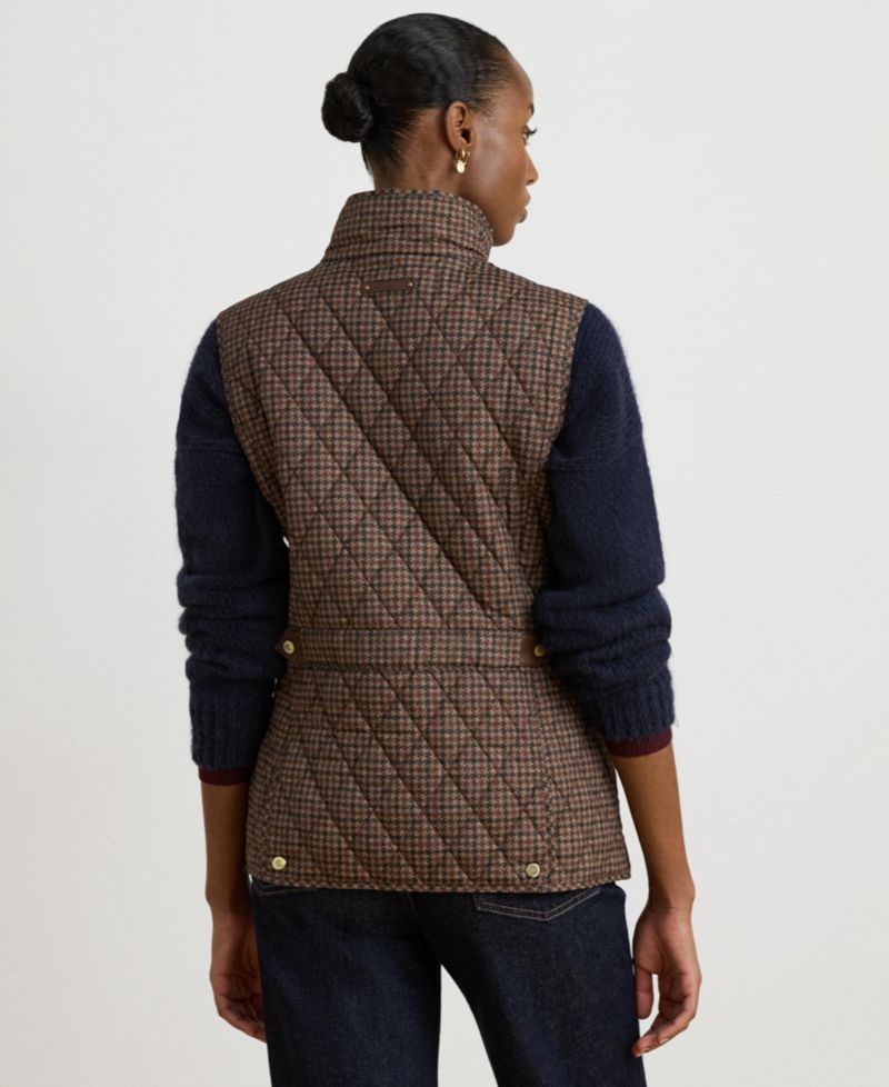 Women's Crested Diamond-Quilted Down-Filled Vest
