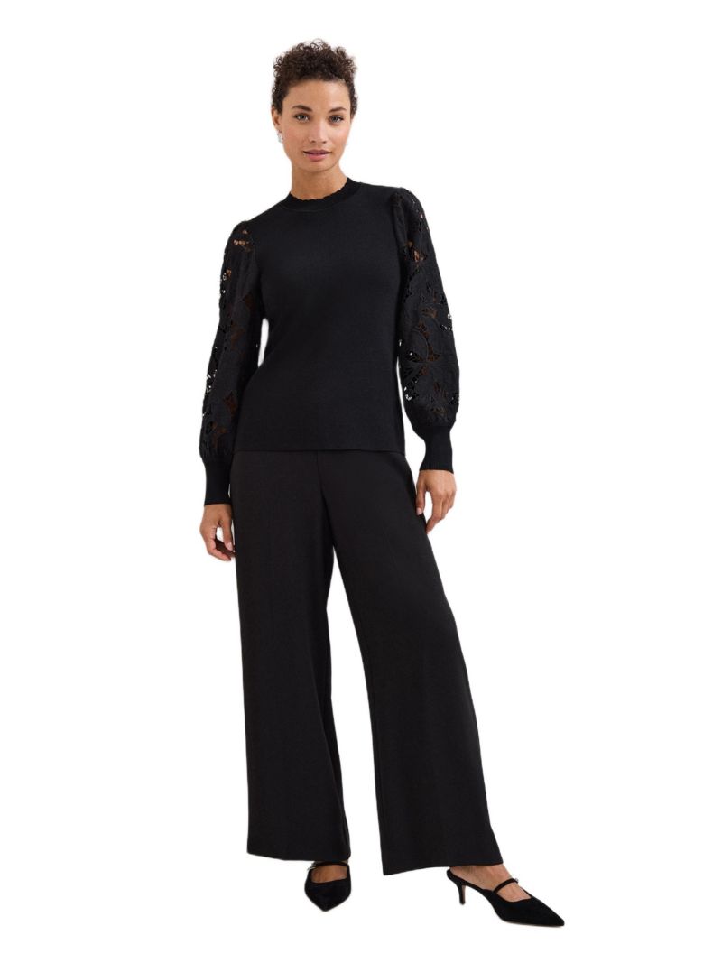Women's Harriet Lace Sleeve Round Neck Jumper