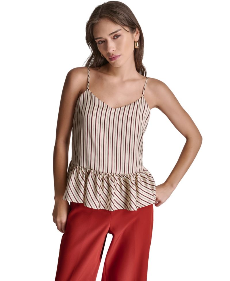 Women's V-Neck Stripe Top
