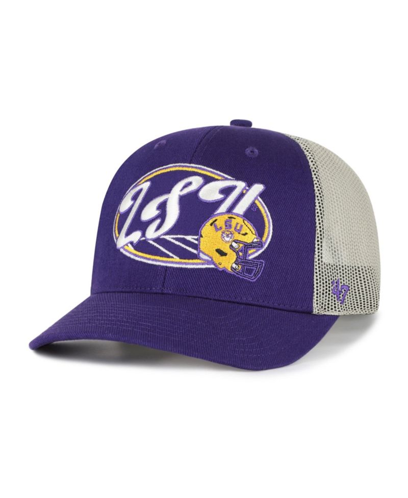 Men's and Women's '47 Purple LSU Tigers Enfield Adjustable Trucker Hat