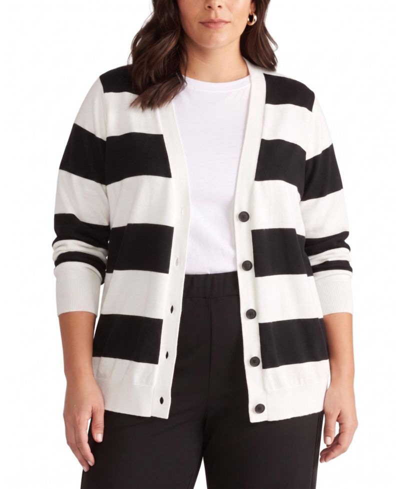 Plus Size Savvy Fine Knit Cardigan