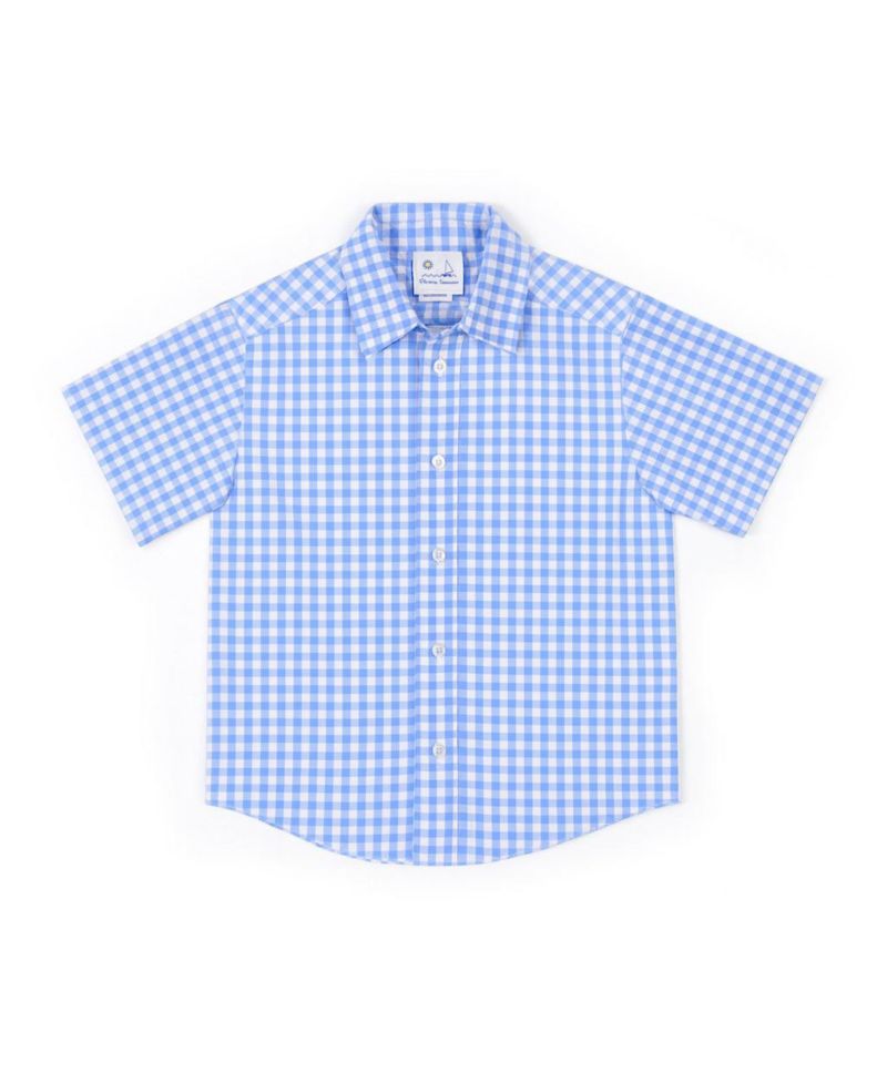 Little Boys Gingham Camp Shirt