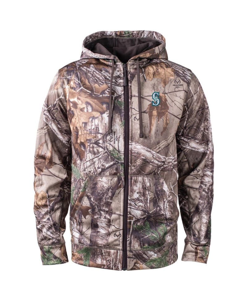 Men's Camo Seattle Mariners Trophy Realtree Full-Zip Hoodie