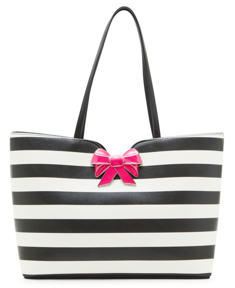 Striped Bow Tote