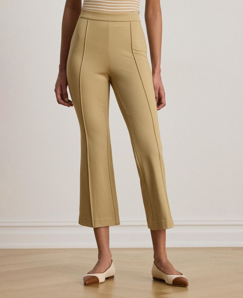 Petite Twill Flare Ankle Pants