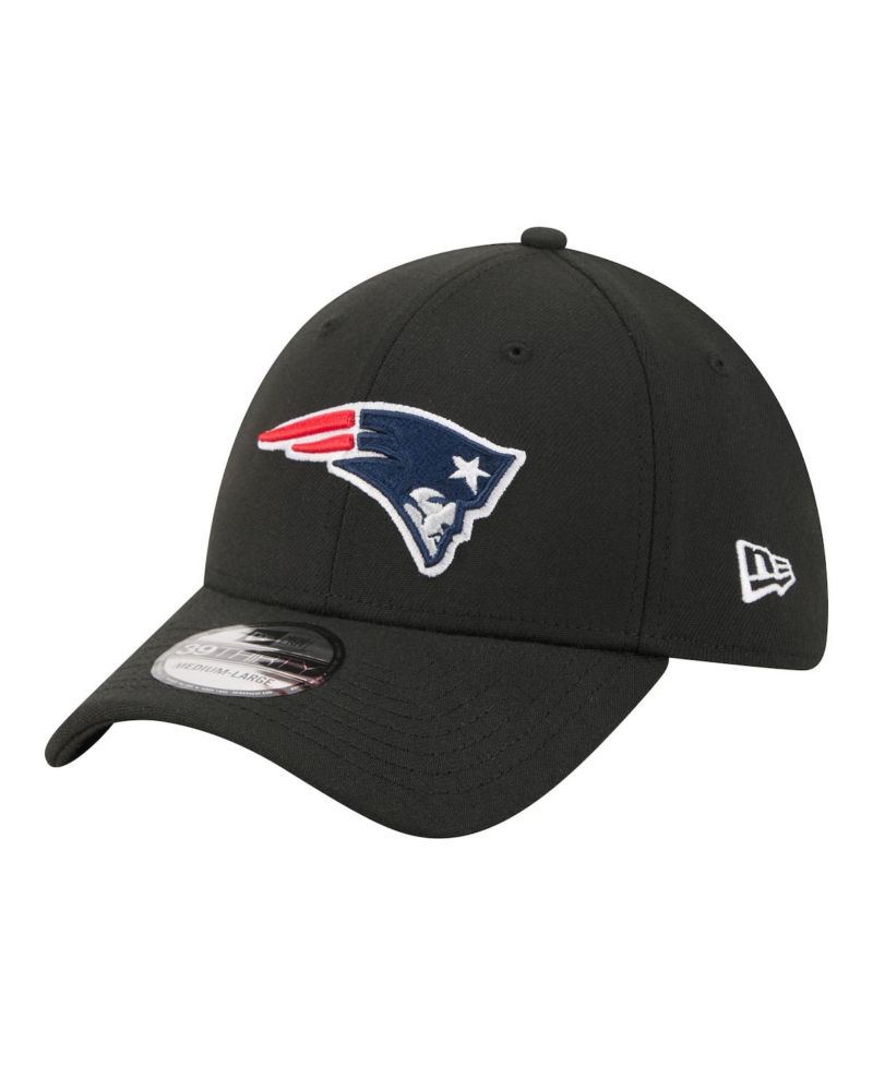 Men's Black New England Patriots Core Team 39THIRTY Flex Hat