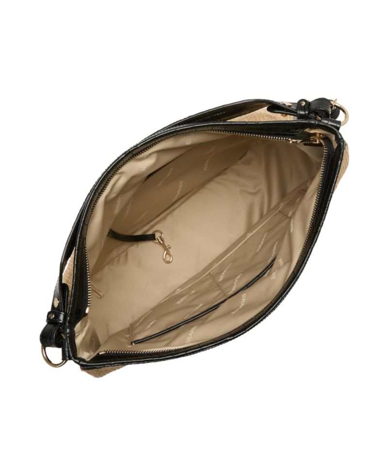 Kathleen Folsom Medium Raffia Hobo Shoulder Bag