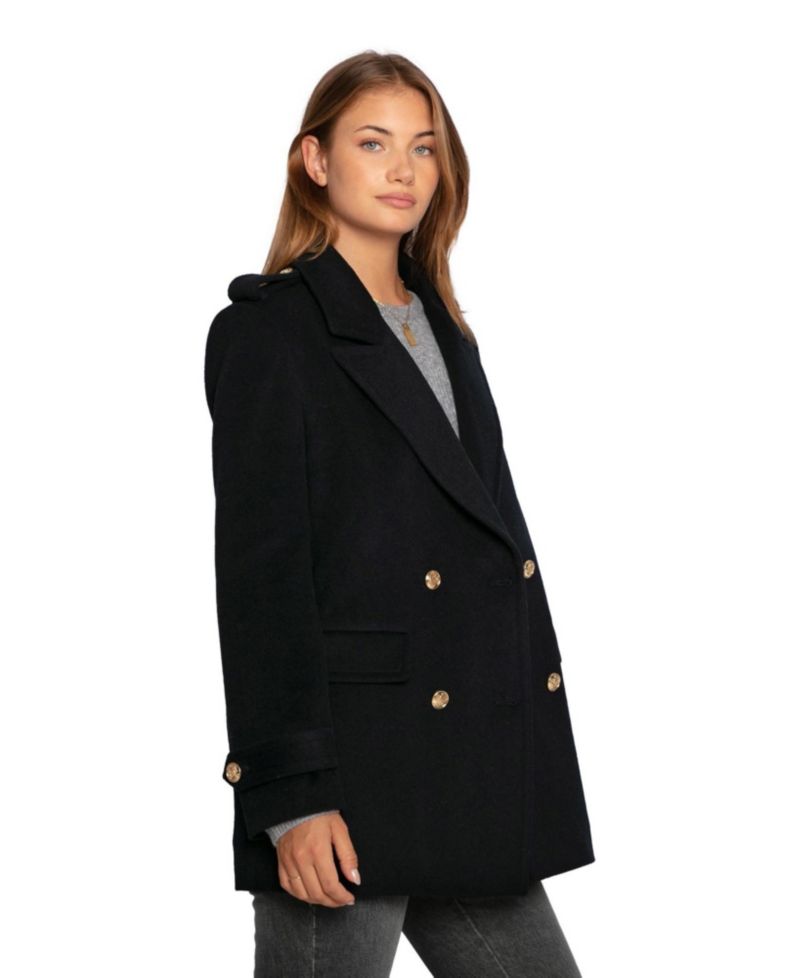 Women's Harbour Military Wool Blend Pea Coat