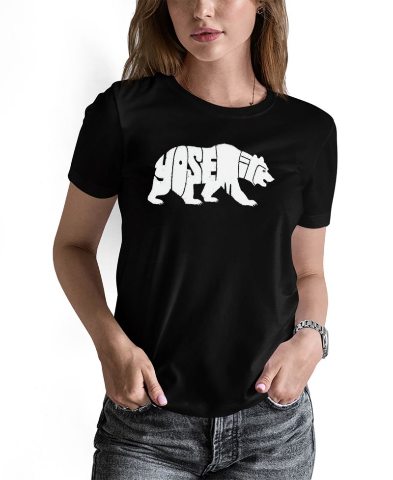 Women's Yosemite Bear Word Art Pullover Top