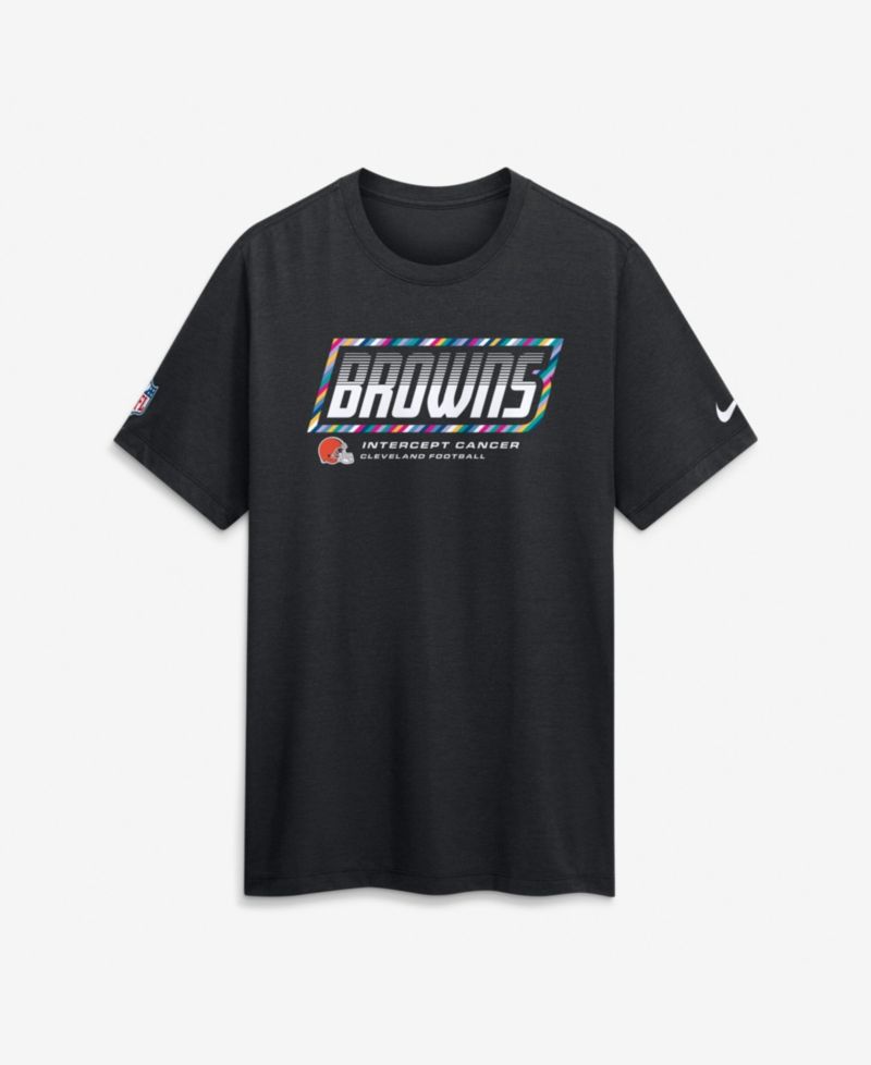 Men's Black Cleveland Browns 2026 NFL Cruical Catch Sideline Dri-Fit T-Shirt