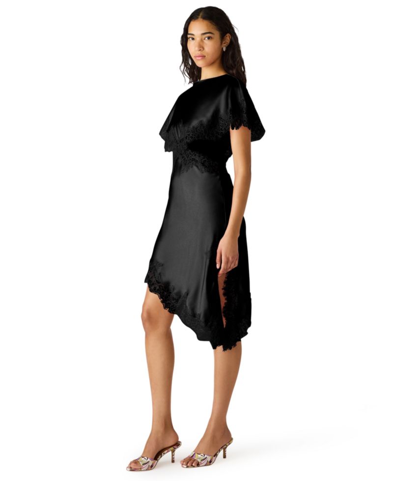 Women's Asymmetric Lace Trim Maycie Dress