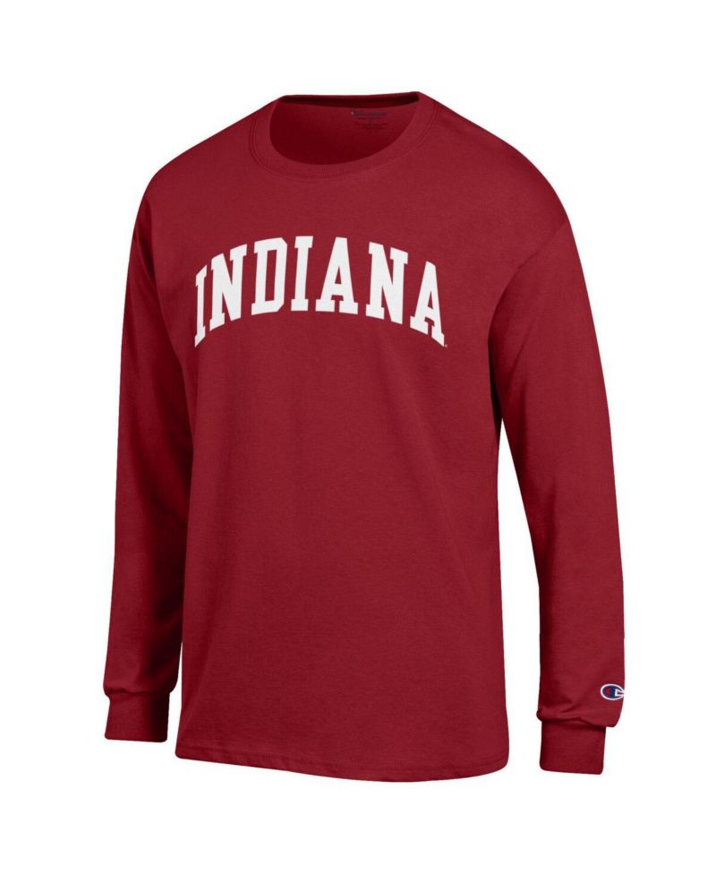 Men's Crimson Indiana Hoosiers Basic Arch Long Sleeve T-Shirt