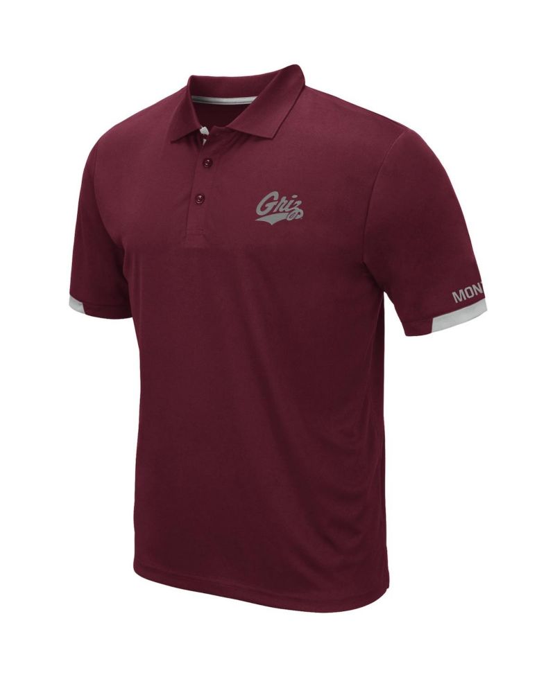 Men's Maroon Montana Grizzlies Logo Santry Polo Shirt