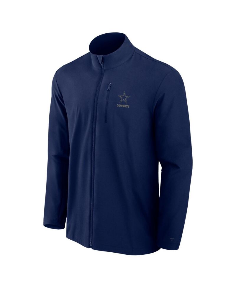 Men's Navy Dallas Cowboys Front Office Woven Full-Zip Jacket