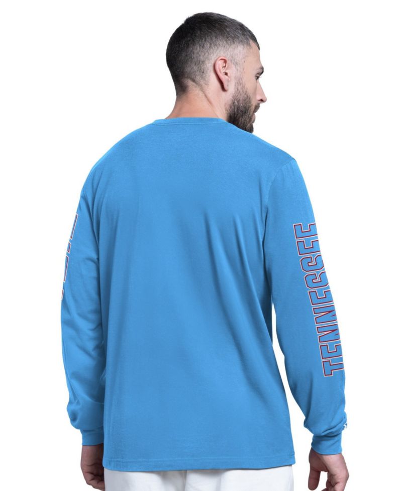 Men's Light Blue Tennessee Titans Clutch Hit II Long-Sleeve T-Shirt