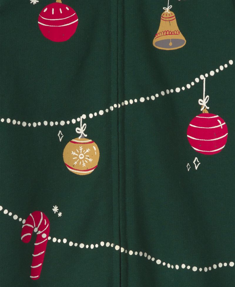 Baby Boys' and Baby Girls' Christmas Tree French Terry Jumpsuit