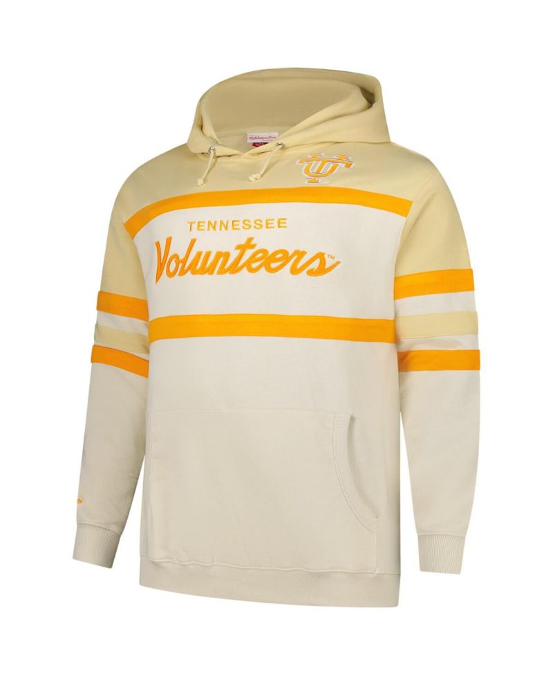 Men's Cream Tennessee Volunteers Big & Tall Head Coach Pullover Hoodie